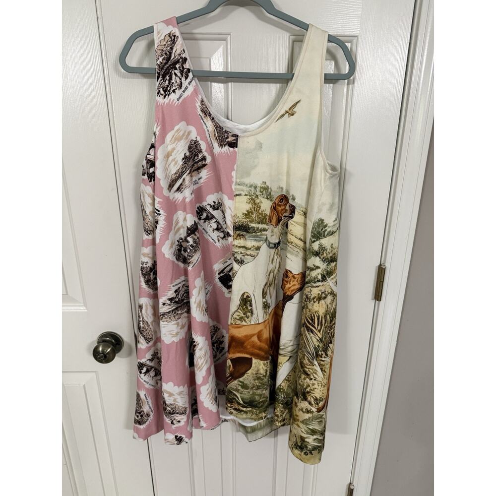Maeve Anthropologie Keiko Mini Dress Hunting Dog Beagle L New With Tags - Picture 7 of 8